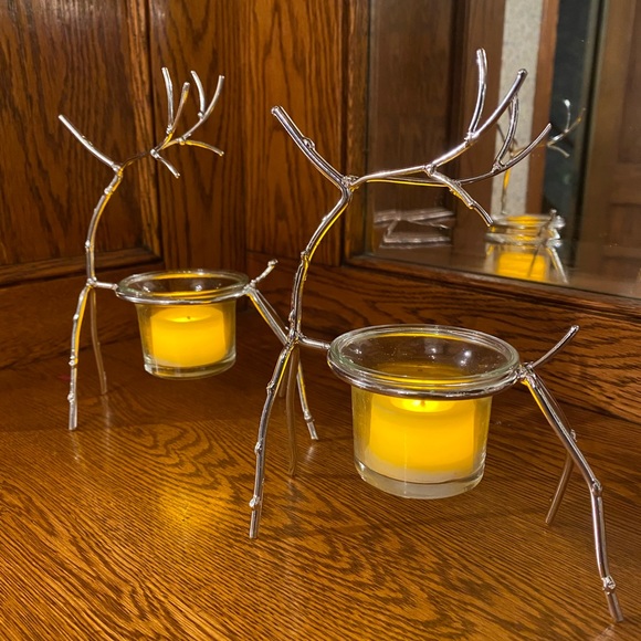 Silver deer with tea light holder - Picture 5 of 7